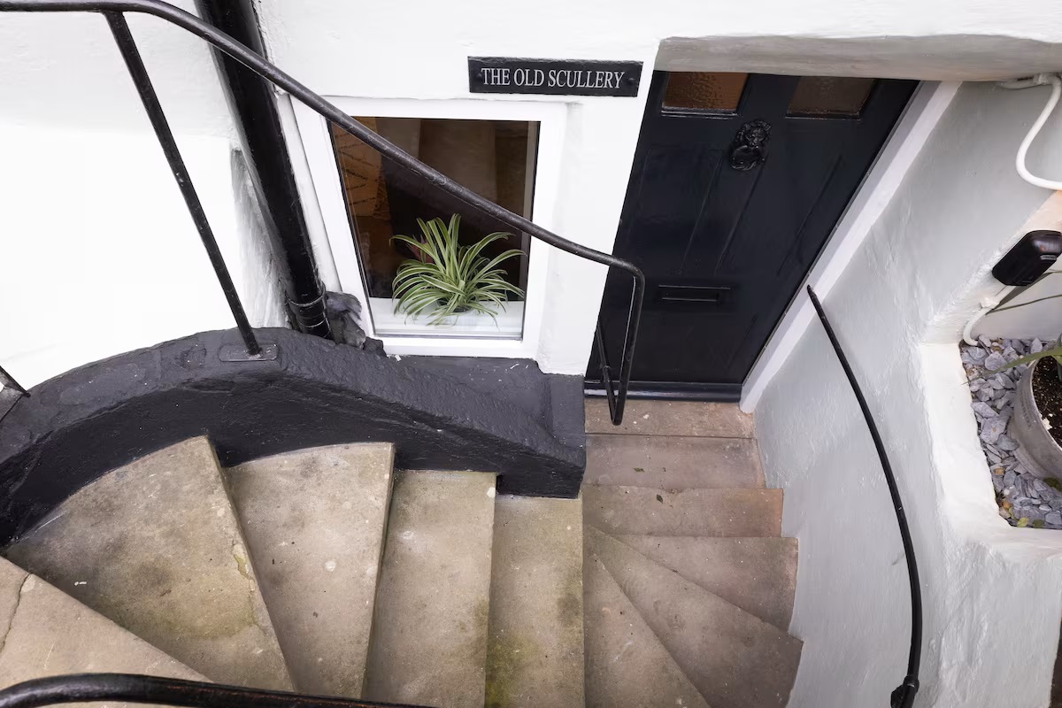 The Old Scullery private entrance from the front steps